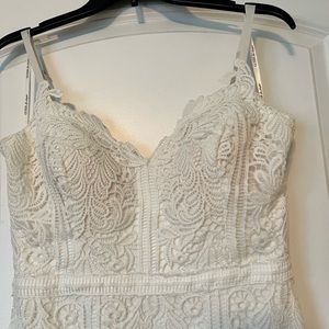 White Lace Tank Dress